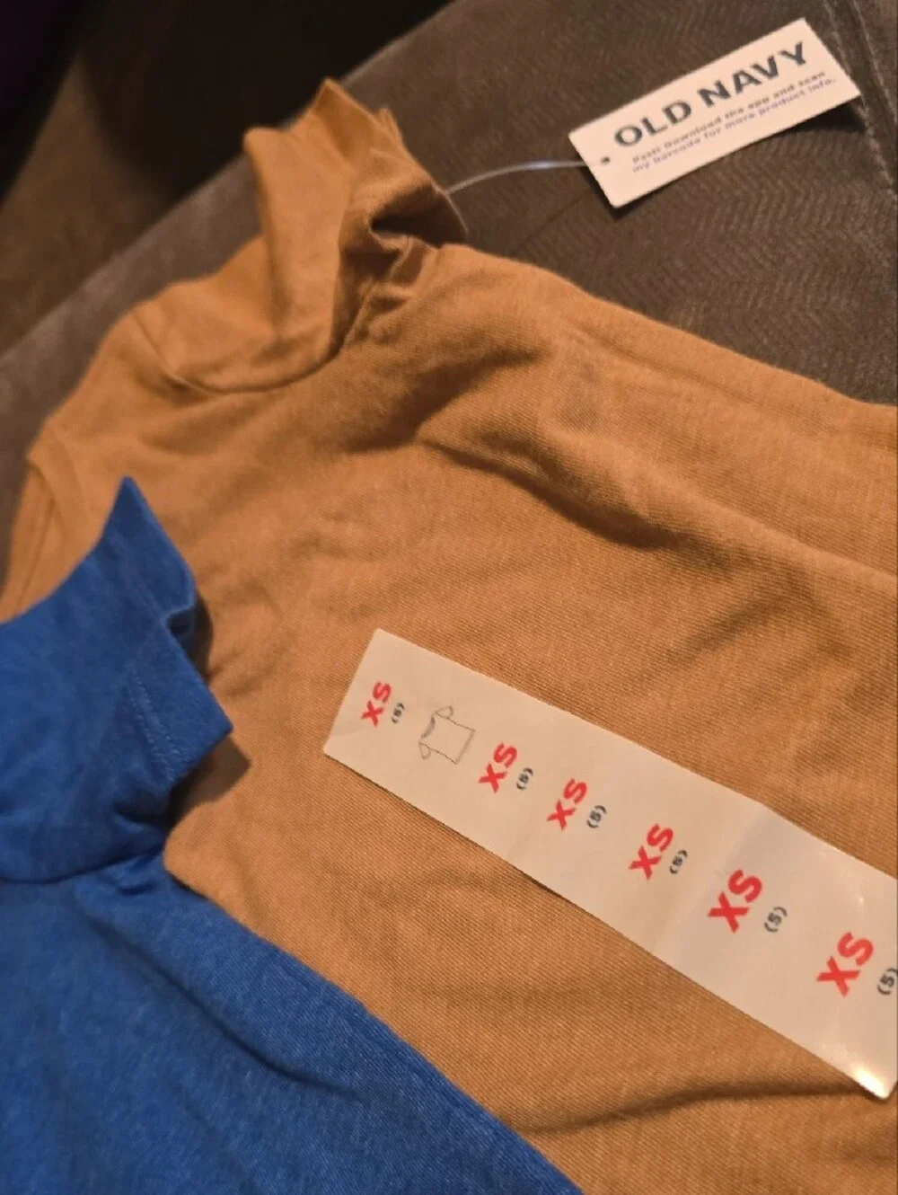 Old Navy Kids Short Sleeve Tees in Royal Blue and Camel